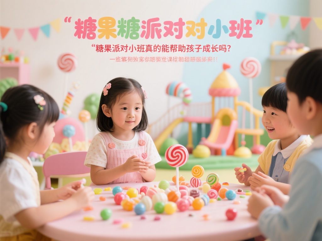 糖果派对小班的欢乐创意探索之旅 许多家长可能会问,“糖果派对小班真的能帮助孩子成长