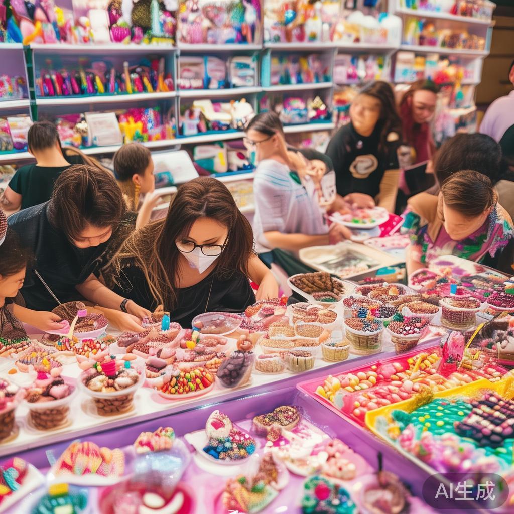 为了增强互动性，不少派对选择设置“DIY糖果站”。