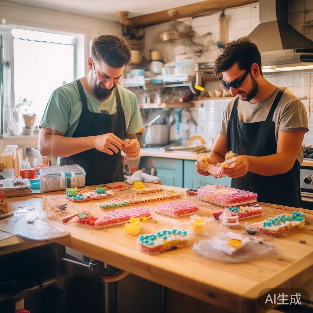 对喜欢动手的两人来说，DIY糖果不仅是娱乐，更是一