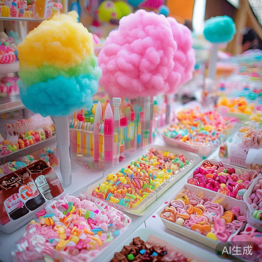 欢乐无比的小满糖果派对盛大开启,邀你共享甜蜜时光 盛会现场布满了各式各样的糖果摊位,从色彩缤纷的棉花